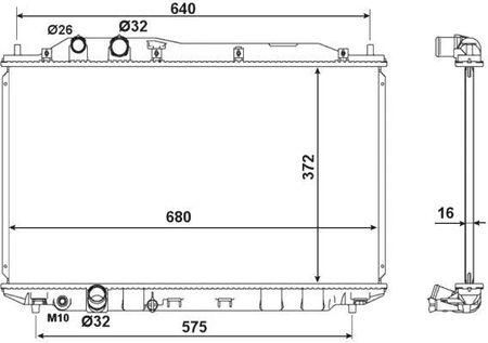 Nrf Chłodnica Wody 53534 Honda Civic 1.6I 06- 