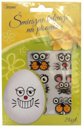 Śmieszne Tatuaże Na Pisanki 24 Szt Wielkanoc Jajka