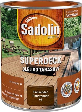 Sadolin Superdeck Olej Do Tarasów Szary 0,75L