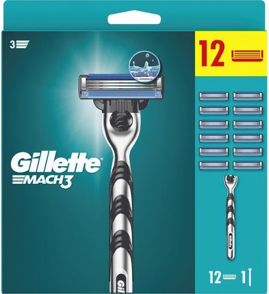 Gillette Mach3 Maszynka + 12 ostrzy