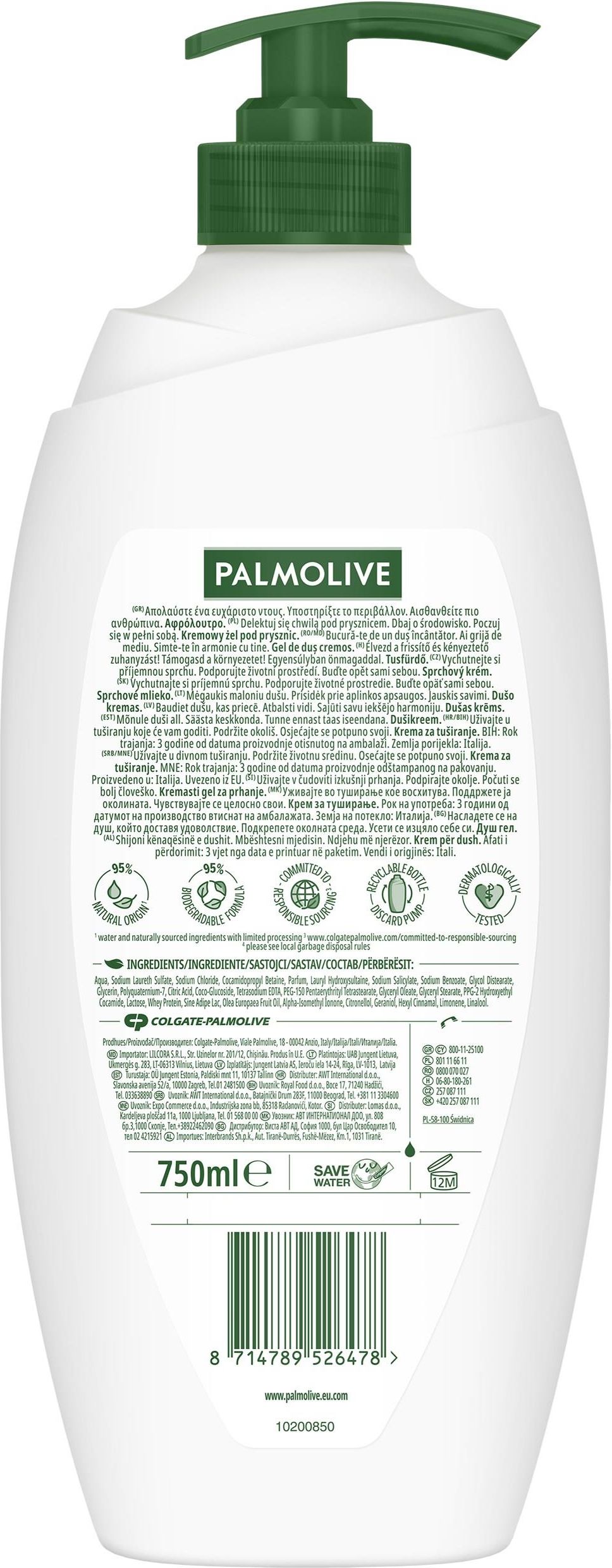 Palmolive Naturals mleko Oliwkowe żel pod prysznic 750ml - zdjęcie 1 Palmolive Naturals mleko Oliwkowe żel pod prysznic 750ml