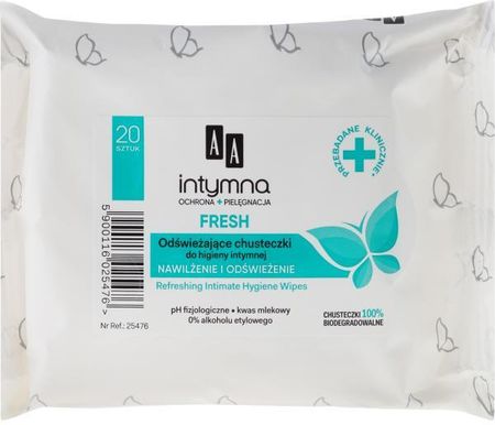 AA Intymna Ochrona&Pielęgnacja odświeżające chusteczki do higieny intymnej Fresh 20 szt