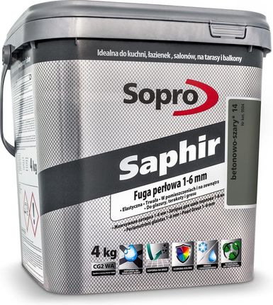 Sopro Saphir Fuga perłowa 1-6 mm betonowo-szary 14 4kg