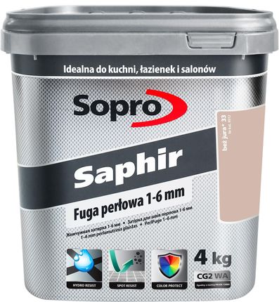 Sopro Saphir Fuga perłowa 1-6 mm beż jura 33 4kg