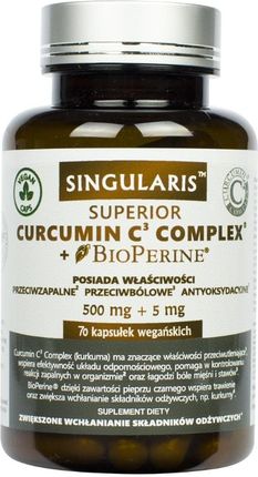 SINGULARIS SUPERIOR CURCUMIN C3 Complex + Bioperine 70 kaps