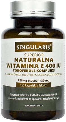SINGULARIS SUPERIOR Naturalna Wit E Tokoferole kompleks 400IU 120 kaps