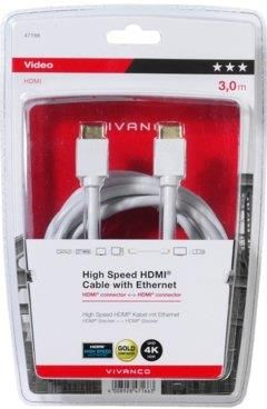 Vivanco Kabel HDMI 3m Biały (47166)