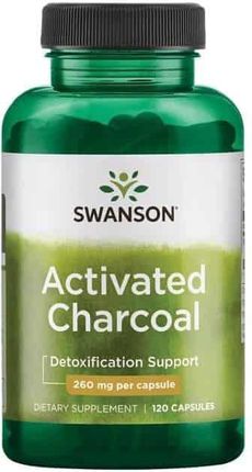 Swanson Activated Charcoal 260mg 120 kaps
