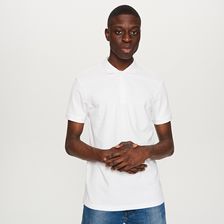 Reserved - Klasyczna koszulka polo - Biały - zdjęcie 1