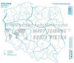 Zestaw I - Polska mapa konturowa