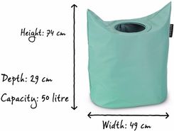 Brabantia - Laundry To Go - Składany Kosz Na Bieliznę 50 L - Czerwony (102523)