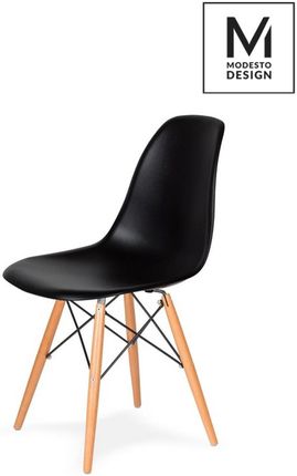 Modesto Design Modesto Krzesło Dsw Czarne - Podstawa Bukowa (C1021Bblack)