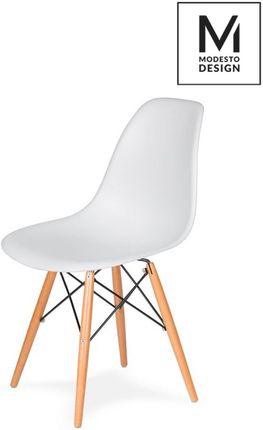 Modesto Design Modesto Krzesło Dsw Białe - Podstawa Bukowa (C1021Bwhite)