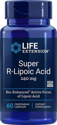 Kapsułki Life Extension Super R-Lipoic Acid Kwas R-Liponowy 240mg 60 szt.