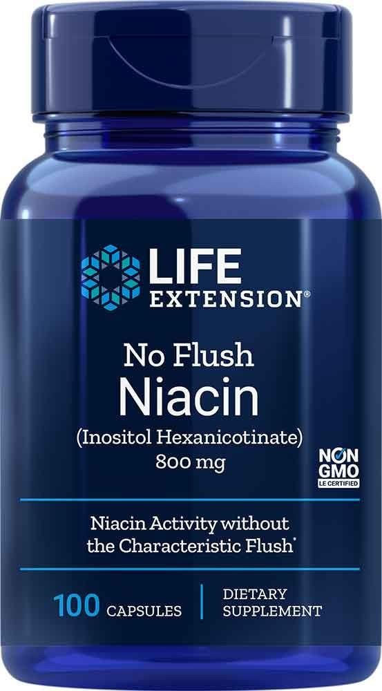Life Extension Niacin No Flush Niacyna 800mg 100kaps. Opinie i ceny