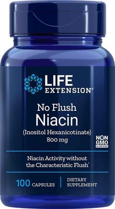 Life Extension Niacin No Flush Niacyna 800mg 100kaps.