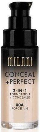 Milani CONCEAL + PERFECT 2-IN-1 FOUNDATION + CONCEALER Podkład kryjący 00A Porcelain