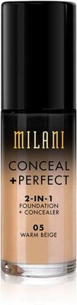 Milani CONCEAL + PERFECT 2 IN 1 FOUNDATION + CONCEALER Podkład kryjący 05 Warm Beige