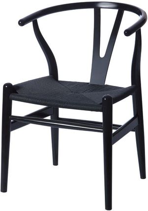 King Home Krzesło WISHBONE czarne WS001BLACK