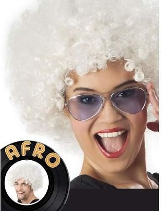 Peruka Afro gigant biała