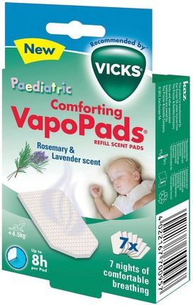 Vicks Pediatric Vapopads Wkładki Zapachowe Do Inhalacji Rozmaryn Z Lawendą 7 szt
