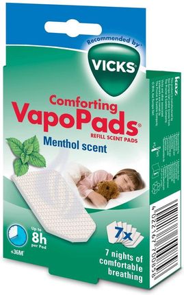 Vicks VapoPads Wkładki zapachowe do inhalacji mentolowe 7 szt