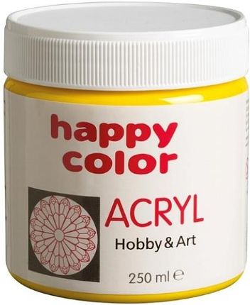 Gdd Happy Color Farba Akrylowa Żółta 250Ml