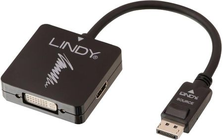 Lindy Konwerter aktywny DisplayPort - HDMI/VGA/DVI-D (41028)
