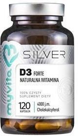MYVITA Silver naturalna witamina D3 Forte 4000j.m. 120 kaps
