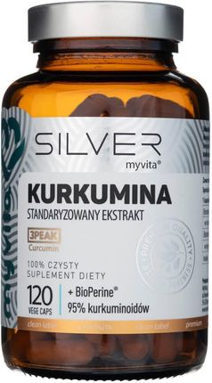 MYVITA Silver Kurkumina standaryzowany ekstrakt + piperyna 95% kurkuminoidów 120 kaps