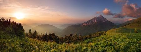 Pixers Fototapeta Roszutec Szczyt W Zachodzie Słońca - Słowacja Górskie Fatra