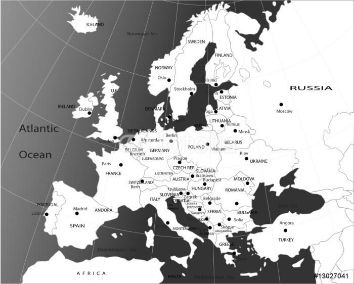 tapeta mapa europy Pixers Fototapeta Polityczna Mapa Europy   Opinie i ceny na Ceneo.pl