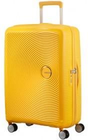 SOUNDBOX walizka średnia renomowanej marki AMERICAN TOURISTER 4 koła zamek szyfrowy TSA materiał 100% polipropylen możliwość poszerzenia