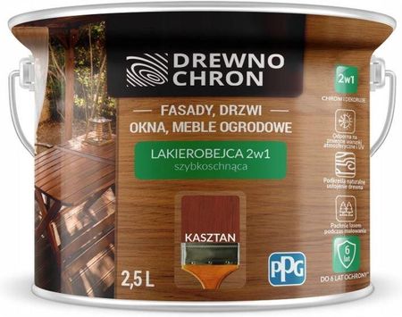 Drewnochron Lakierobejca 2W1 Kasztan 2,5L