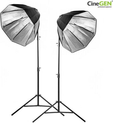 CineGEN Zestaw 2 lamp światła stałego SOFTBOX octa 60cm 85W 230cm (CLAROOMO6882)