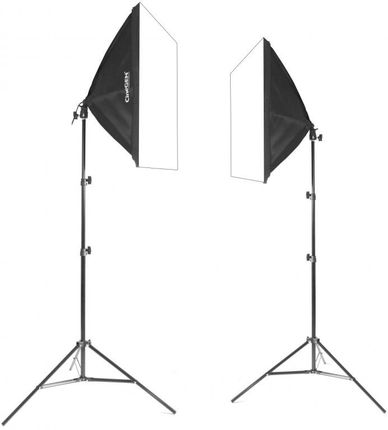 CineGEN Zestaw 2 lamp światła stałego SOFTBOX 60x60cm 65W 230cm (DOUBLE66682)