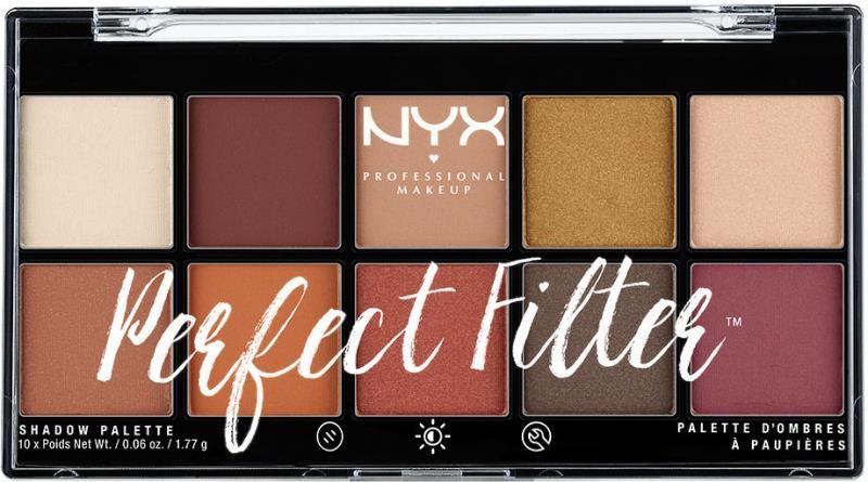 NYX Professional Makeup Perfect Filter Eye Shadow Palette Rustic Antique Paleta 10 cieni do powiek