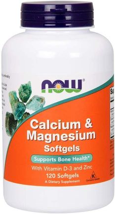 Now Calcium & Magnesium Wapń I Magnez Wzbogacony O Cynk I Witaminę D 120 kaps