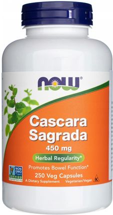 Now Cascara Sagrada 450mg Naturalny Środek Przeczyszczający 250 kaps