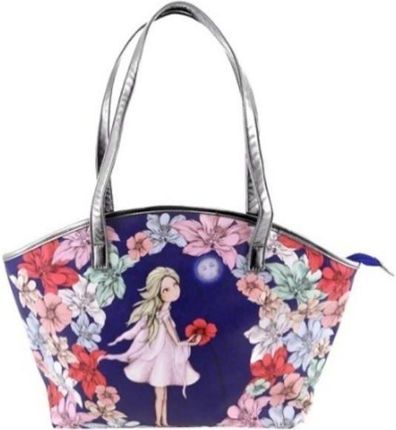 Curved Shopper Bag - Midnight Garden