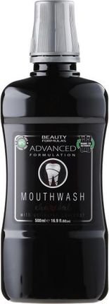 Beauty Formulas Advanced Charcoal Mouthwash 500ml Płyn do płukania ust z aktywnym węglem