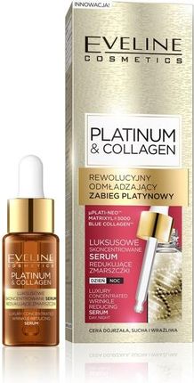 Eveline Platinum & Collagen 18ml Skoncentrowane serum redukujące zmarszczki na dzień i noc