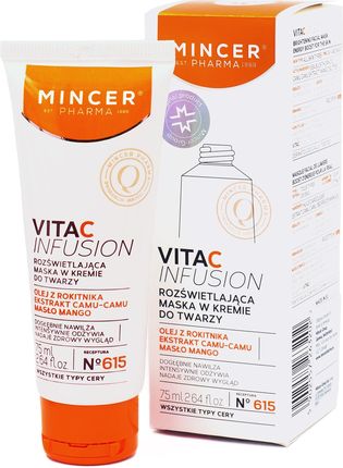 Mincer Pharma VitaCInfusion 615 rozświetlająca maska w kremie 75ml