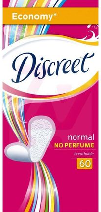 Wkładki higieniczne DISCREET Normal no perfume 60 sztuk