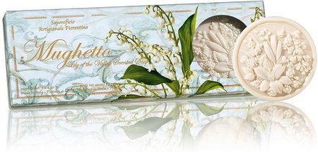 Fiorentino mydełka o zapachu kwiatów konwalii rzeźbione 3x125g