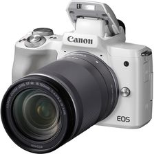 Aparat cyfrowy z wymienną optyką Canon EOS M50 biały + 18-150mm - zdjęcie 1
