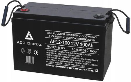 Azo Digital Akumulator Żelowy Agm Bezobsługowy Ap12-100 12V 100Ah