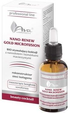 Ava Nano Renew Gold Microfusion Bio Stymulujący Koktajl Z Nanozłotem I Komórkami Macierzystymi 30 ml