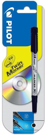 Marker permanentny dwustronny CD-DVD czarny