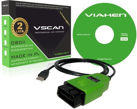 Viaken Polski Elm327 V4 - Interfejs Vscan Stn2120 Usb